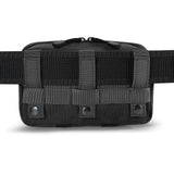 FRTKK Tactical Molle Admin Pouch Utility Laser Cut EDC Tool Pouch Bag Horizontal Modular Pouches Include US Flag Patch and Keychain (Black)