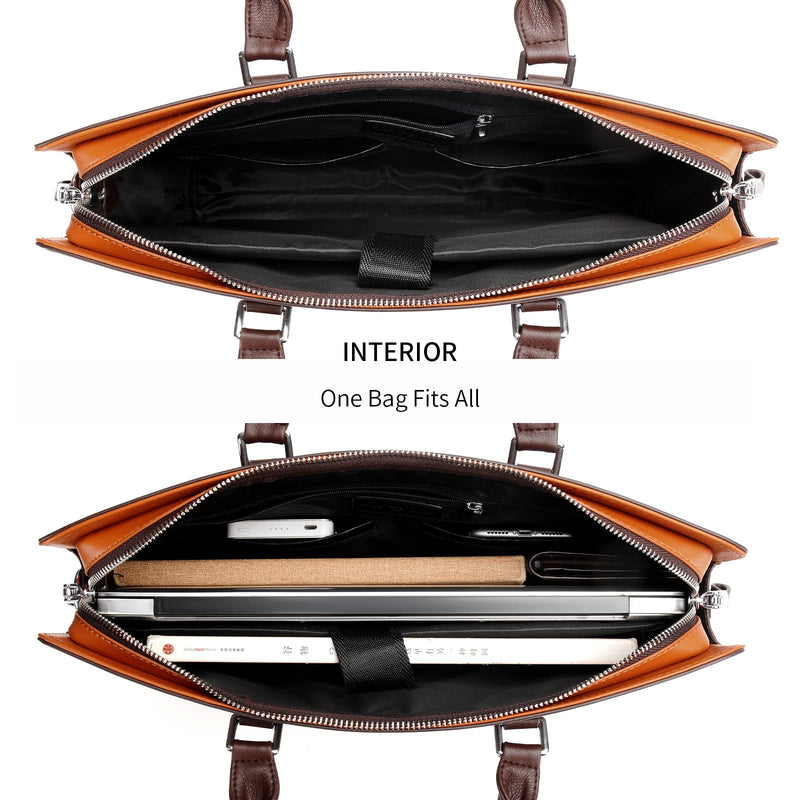 FSD.WG]Business Bag Leather Briefcase Shoulder Laptop Business Bag for Men
