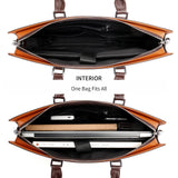 FSD.WG]Business Bag Leather Briefcase Shoulder Laptop Business Bag for Men