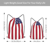 FSQDJLU Patriotic flag of USA Speck Drawstring Backpack Bag Sports Gym Sackpack for Women Men Small