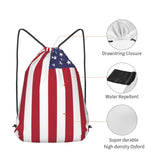 FSQDJLU Patriotic flag of USA Speck Drawstring Backpack Bag Sports Gym Sackpack for Women Men Small