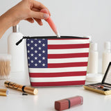 FSQDJLU Patriotic flag of USA Speck Makeup Bag Travel Toiletry Organizer Cute Cosmetic Pouch for Women Girl