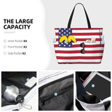 FSQDJLU Patriotic flag of USA Speck Tote Bag for Women, Large Capacity Handbag with Compartment, Lightweight Shoulder Bag for Travel Work Gym