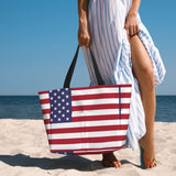 FSQDJLU Patriotic flag of USA Speck Tote Bag for Women, Large Capacity Handbag with Compartment, Lightweight Shoulder Bag for Travel Work Gym