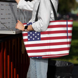 FSQDJLU Patriotic flag of USA Speck Tote Bag for Women, Large Capacity Handbag with Compartment, Lightweight Shoulder Bag for Travel Work Gym