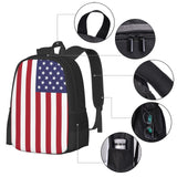FSQDJLU Patriotic flag of USA Speck Travel Backpack, 15.6 Inch Laptop Computer Bag for Men Women