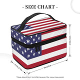 FSQDJLU Patriotic flag of USA Speck Travel Makeup Bag Large Capacity Cosmetic Bag Portable Toiletry Bag