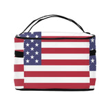 FSQDJLU Patriotic flag of USA Speck Travel Makeup Bag Large Capacity Cosmetic Bag Portable Toiletry Bag