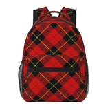 FSQDJLU Red Black Plaid Speck Fashion Backpack for Women Men, Large Carry On Travel Backpack for Hiking Work Sports