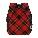 FSQDJLU Red Black Plaid Speck Fashion Backpack for Women Men, Large Carry On Travel Backpack for Hiking Work Sports