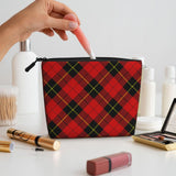 FSQDJLU Red Black Plaid Speck Makeup Bag Travel Toiletry Organizer Cute Cosmetic Pouch for Women Girl