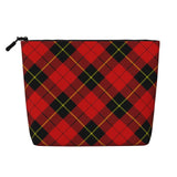 FSQDJLU Red Black Plaid Speck Makeup Bag Travel Toiletry Organizer Cute Cosmetic Pouch for Women Girl