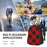 FSQDJLU Red Black Plaid Speck Travel Backpack, 15.6 Inch Laptop Computer Bag for Men Women