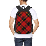 FSQDJLU Red Black Plaid Speck Travel Backpack, 15.6 Inch Laptop Computer Bag for Men Women