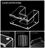 FUCDTEFC Acrylic Laptop Stand for Desk, Laptop Riser for 10 - 17.3 Inch Laptops, Ergonomic Computer Stand Holder Compatible with Macbooks and Notebooks
