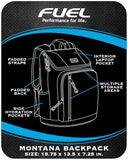 FUEL Durable Top Loader Outdoor Backpack w/Adjustable Straps, Multiple Compartments, Perfect for Travel, Hiking, Work, Classroom, Commuting - Static Camo