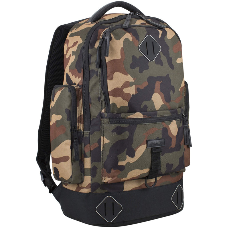 FUEL Everyday Hi - Tech Hiking Carry On Weekender Bag Luggage Rusksack Backpack, Camo/Black