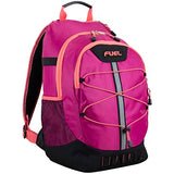 FUEL Hiking Backpack for Women Men Terra Sport, Travel, College, Gym, Work with Laptop Sleeve, Bungee, 18 Inches, Magenta Orchid | Backpacks4Less