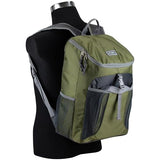 FUEL Top Loader Lunch Backpack Set Water Resistant Backpack Bookbag Bag Soft Reusable Insulated Cooler Box Thermal Travel Office Bag, Army Green