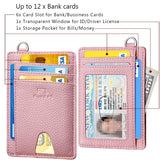 FurArt Slim Minimalist Wallet, Front Pocket Wallets, RFID Blocking, Credit Card Holder for Men - Pink