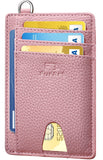 FurArt Slim Minimalist Wallet, Front Pocket Wallets, RFID Blocking, Credit Card Holder for Men-Pink