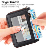 FurArt Zipper Wallet Women, RFID Blocking Credit Card Wallet, Business Card Holder, Compact Size KeyChain Wallet