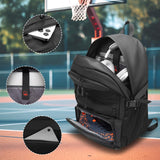FUTURE AESTHEICS Basketball Backpack Large Sport Bag for Men，Waterproof Backpack with Separate Ball Holder Shoes Compartment，Sports Equipment Bag for Basketball，Volleyball，Soccer，Gym，Outdoor