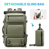 FUTURE AESTHEICS Travel backpack Carry - on Travel Backpack For Women Men Flight Approved Business Weekender Overnight Waterproof Daypack (Green)