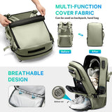 FUTURE AESTHEICS Travel backpack Carry - on Travel Backpack For Women Men Flight Approved Business Weekender Overnight Waterproof Daypack (Green)