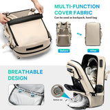FUTURE AESTHEICS Travel backpack Carry - on Travel Backpack For Women Men Flight Approved Business Weekender Overnight Waterproof Daypack (off - white)