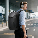 FUTURE AESTHETICS Business Smart Backpack Waterproof for women,men,Fight Approved Durable Backpack suitable as overnight and travel backpack (Black)