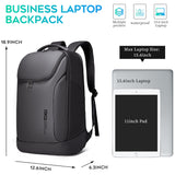 FUTURE AESTHETICS Business Smart Backpack Waterproof for women,men,Fight Approved Durable Backpack suitable as overnight and travel backpack (Black)