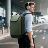 FUTURE AESTHETICS Business Smart Backpack Waterproof for women,men,Fight Approved Durable Backpack suitable as overnight and travel backpack (Green)