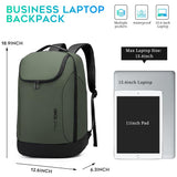 FUTURE AESTHETICS Business Smart Backpack Waterproof for women,men,Fight Approved Durable Backpack suitable as overnight and travel backpack (Green)