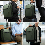 FUTURE AESTHETICS Business Smart Backpack Waterproof for women,men,Fight Approved Durable Backpack suitable as overnight and travel backpack (Green)