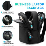 FUTURE AESTHETICS Smart Waterproof Travel Backpack Business Flight Approved Carry on Backpack for Men Women ，Large Capacity Laptop Backpack，Water Resistant Computer Backpack Fits 16 Inch Laptop（Black）