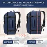 Fxcelets Travel Backpack, Extra Large Carry on Backpack, TSA 18.4 inch Laptop Bags Flight Approved, Lightweight Waterproof Business Luggage Bag, Gifts for Women, Blue