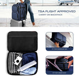 Fxcelets Travel Backpack, Extra Large Carry on Backpack, TSA 18.4 inch Laptop Bags Flight Approved, Lightweight Waterproof Business Luggage Bag, Gifts for Women, Blue