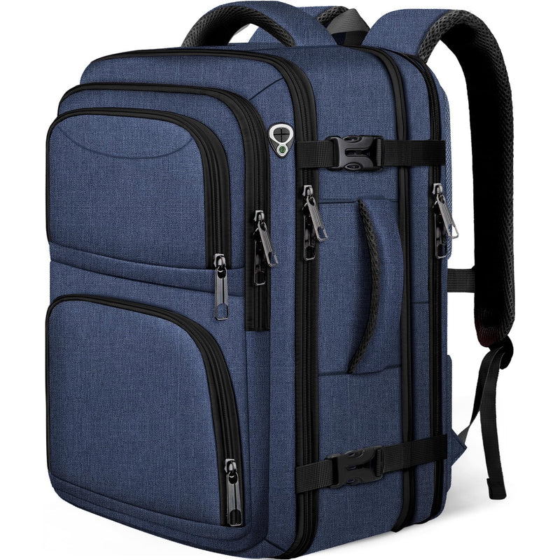 Fxcelets Travel Backpack for Men, Expanable Carry on Luggage Backpack, TSA 17.3 inch Laptop Bag Flight Approved, Lightweight Business Luggage Bag, Travel Gifts for Men Women, Blue