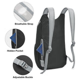 G4Free 11L Hiking Backpack Small Ultra light Packable Backpack Travel Bag for Women Men Casual Outdoor Camping Daypack (Black)