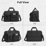 G4Free 17.3 Inch Laptop Messenger Bag for Men, 3 - in - 1 Backpack for Travel Work Weekender, Large Tactical Shoulder Bag (Black)