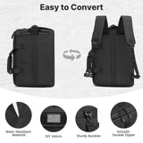G4Free 17.3 Inch Laptop Messenger Bag for Men, 3 - in - 1 Backpack for Travel Work Weekender, Large Tactical Shoulder Bag (Black)