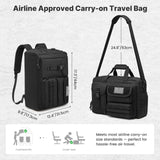 G4Free 17.3 Inch Laptop Messenger Bag for Men, 3 - in - 1 Backpack for Travel Work Weekender, Large Tactical Shoulder Bag (Black)