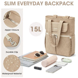 G4Free 2 in 1 Tote Backpack Fits 15" Laptop, Women Bag Daypack for College, Work, Teacher, Nurse - Khaki