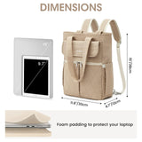 G4Free 2 in 1 Tote Backpack Fits 15" Laptop, Women Bag Daypack for College, Work, Teacher, Nurse - Khaki