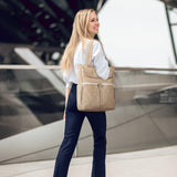 G4Free 2 in 1 Tote Backpack Fits 15" Laptop, Women Bag Daypack for College, Work, Teacher, Nurse - Khaki