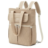 G4Free 2 in 1 Tote Backpack Fits 15" Laptop, Women Bag Daypack for College, Work, Teacher, Nurse - Khaki