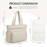 G4Free 3 in 1 Diaper Bag with Insulated Pockets Baby Backpack for Women Men Toddler Diaper Tote with Stroller Buckle Travel Work-Beige