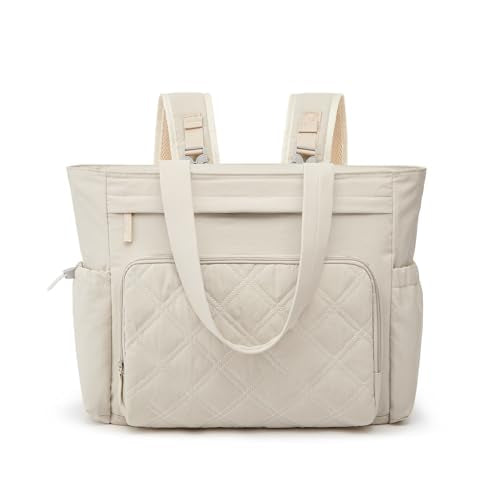 G4Free 3 in 1 Diaper Bag with Insulated Pockets Baby Backpack for Women Men Toddler Diaper Tote with Stroller Buckle Travel Work-Beige