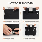 G4Free 3 in 1 Diaper Bag with Insulated Pockets Baby Backpack for Women Men Toddler Diaper Tote with Stroller Buckle Travel Work-Black